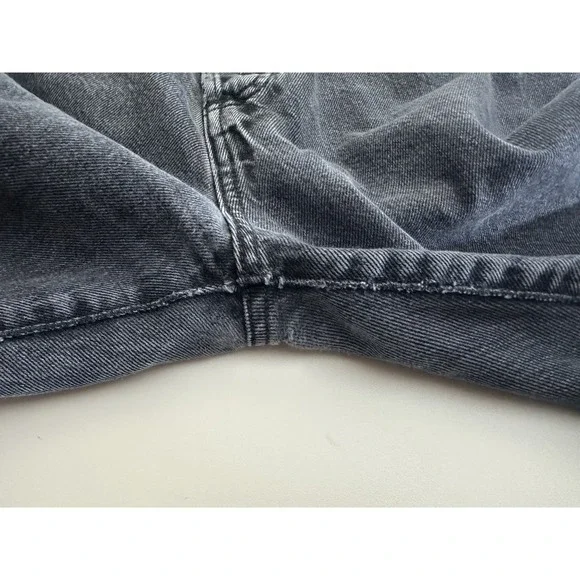 Denim Forum The Farrah High‎ Rise Wide Leg Jean Sz 31 Organic Cotton Black Denim - Picture 5 of 14